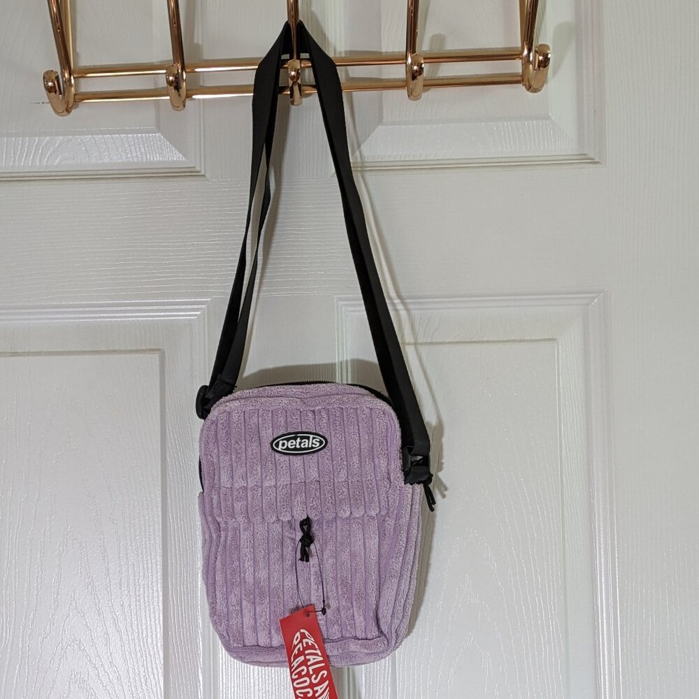 Lavender Corduroy Crossbody Bag for Women